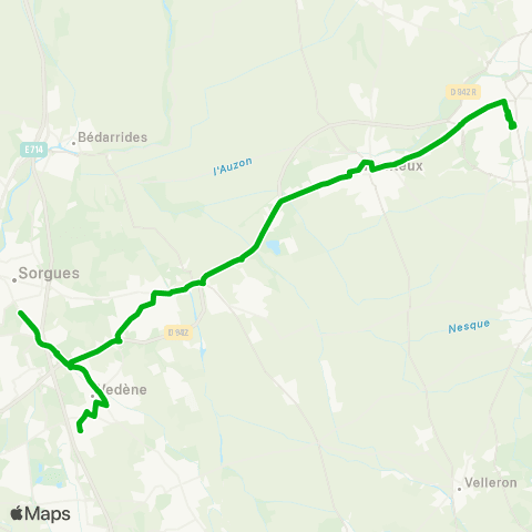 Zou - Réseau scolaire Scol. Vedène et Sorgues map