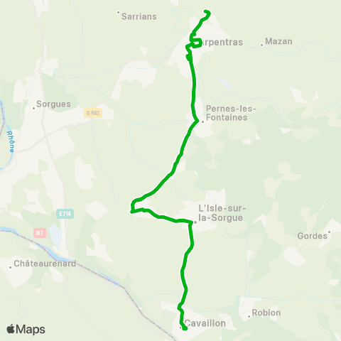 Zou - Réseau scolaire Scol. Carpentras map