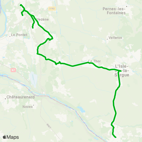 Zou - Réseau scolaire Scol. Vedène et Sorgues map