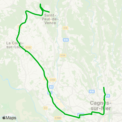 Zou - Réseau scolaire Cagnes-Vence map