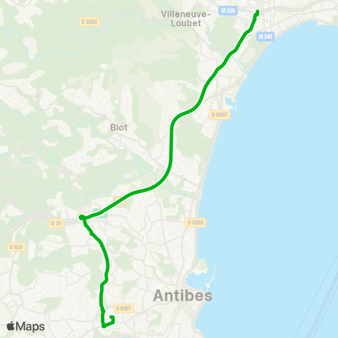 Zou - Réseau scolaire Cagnes (Square 8 mai) - Antibes map