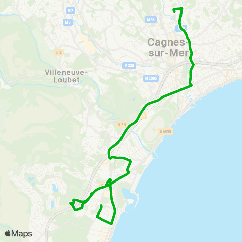 Zou - Réseau scolaire Villeneuve Loubet (Cab) - Cagnes sur Mer map