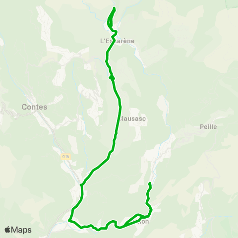 Zou - Réseau scolaire Peillon - l'Escarene map