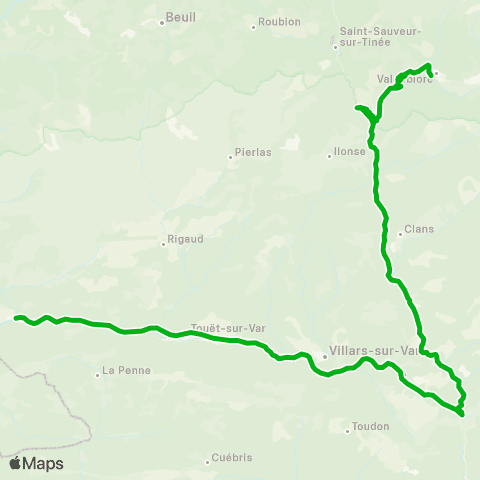 Zou - Réseau scolaire Puget Theniers - Touet Var - Valdeblore map