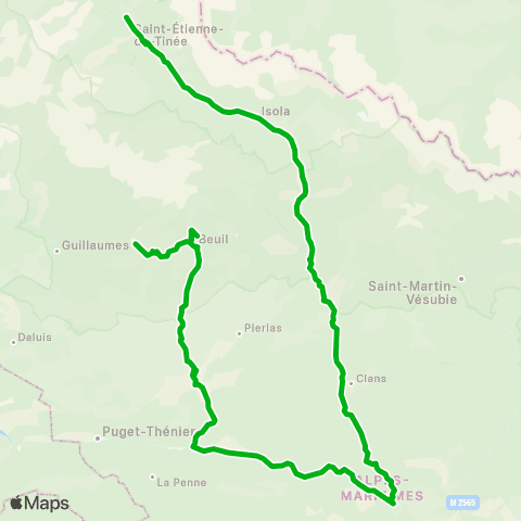 Zou - Réseau scolaire Valberg - St Sauveur - St Etienne Tinee map