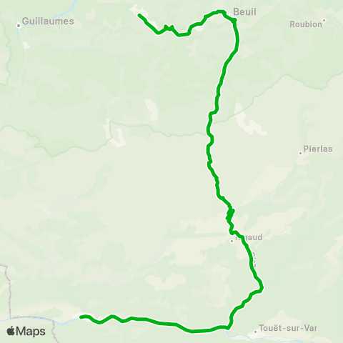 Zou - Réseau scolaire Peone Valberg - Beuil - Puget Theniers map