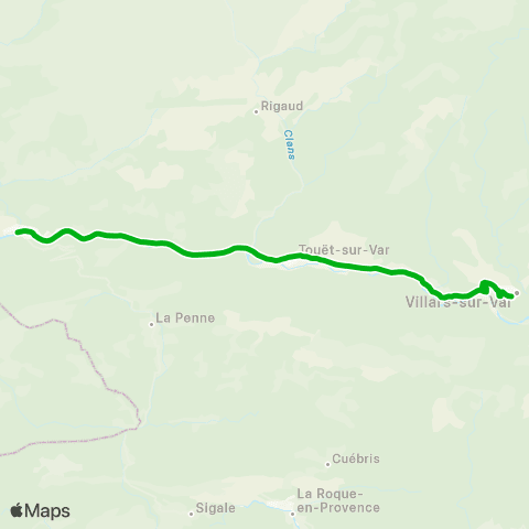Zou - Réseau scolaire Villars sur Var - Puget Theniers map