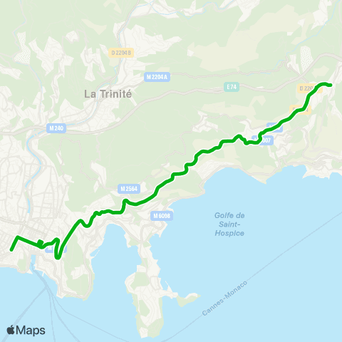Zou - Réseau scolaire La Turbie - Nice map