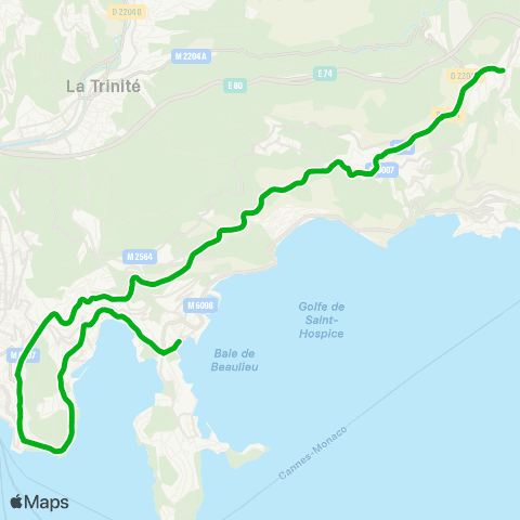 Zou - Réseau scolaire La Turbie - Beaulieu map