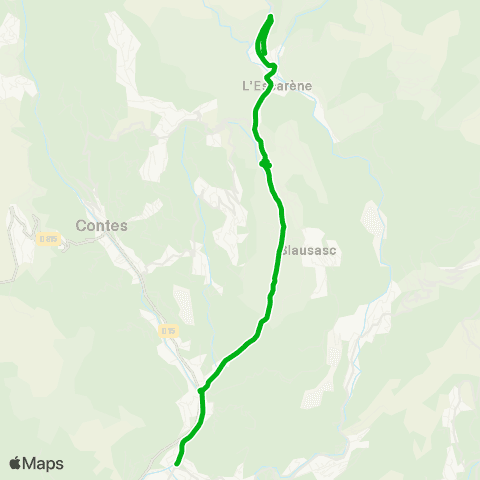 Zou - Réseau scolaire Blausasc - l'Escarene map