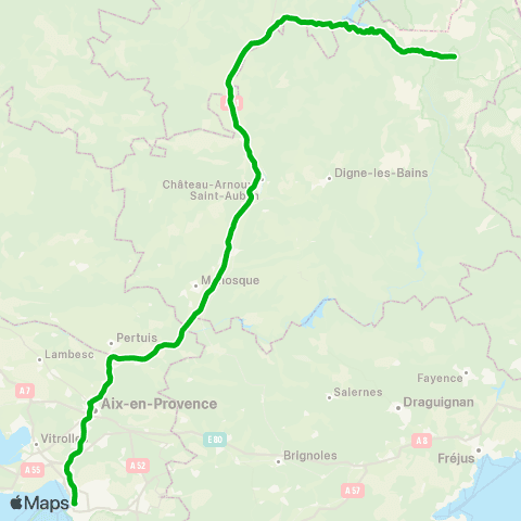 Zou - Réseau scolaire Marseille - Barcelonnette map