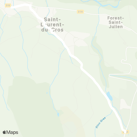 Zou - Réseau scolaire Forest St Julien - St Laurent du Cros map