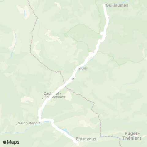 Zou - Réseau scolaire Entrevaux - Guillaumes map