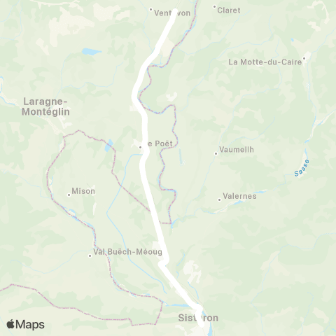 Zou - Réseau scolaire Sisteron - Ventavon map