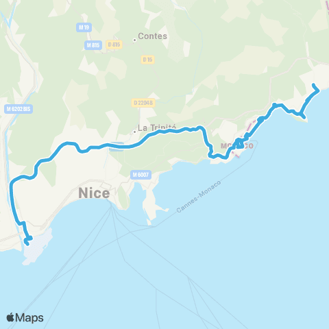 Zou Réseau express Aéroport - Menton map