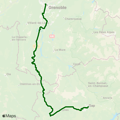 Zou Réseau express Grenoble - Clelles - Veynes map