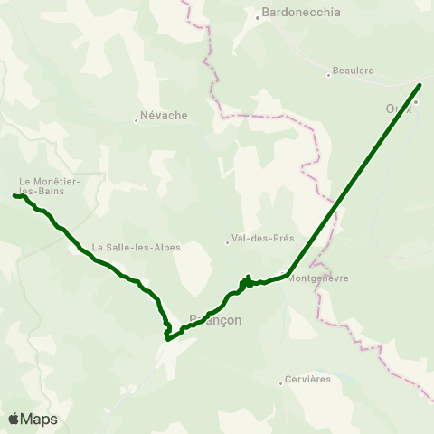 Zou Réseau express Stations Alpines map