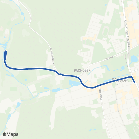 ZTM Gdańsk Oliwa ZOO 1-Oliwa 9 map