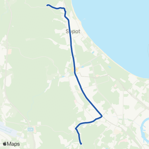 ZTM Gdańsk Brętowo PKM 3 - Sopot Brodwino 1 map