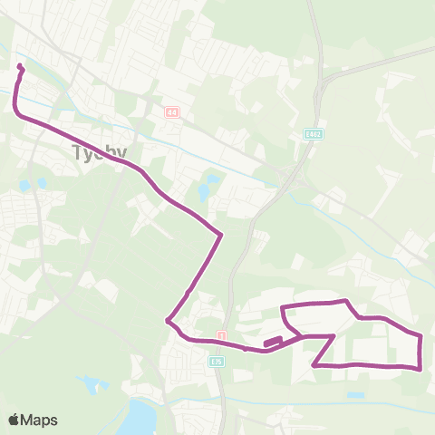 Zarząd Transportu Metropolitalnego GZM Tychy towarowa - Tychy dworzec PKP map