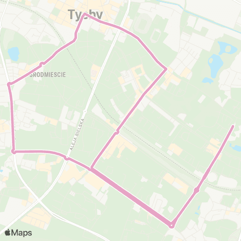 Zarząd Transportu Metropolitalnego GZM Tychy szpital Wojewódzki - Tychy szpital Wojewódzki map