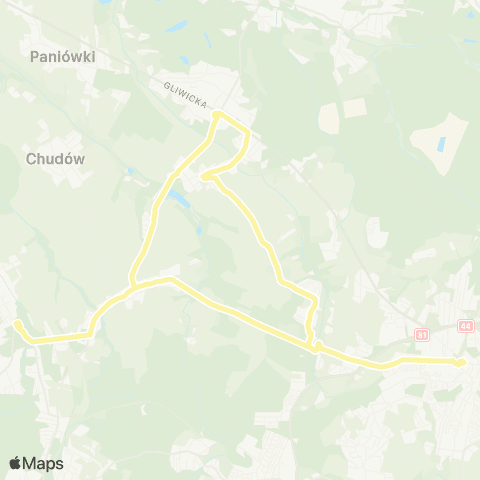 Zarząd Transportu Metropolitalnego GZM Mikołów dworzec - Mikołów dworzec map