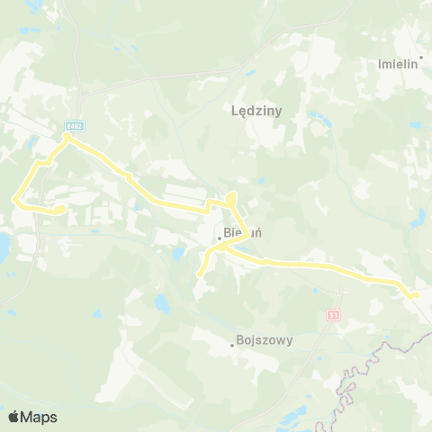 Zarząd Transportu Metropolitalnego GZM Tychy towarowa - Bieruń Nowy dworzec map