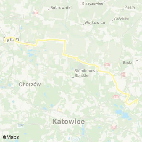 Zarząd Transportu Metropolitalnego GZM Sosnowiec urząd Miasta - Bytom dworzec map
