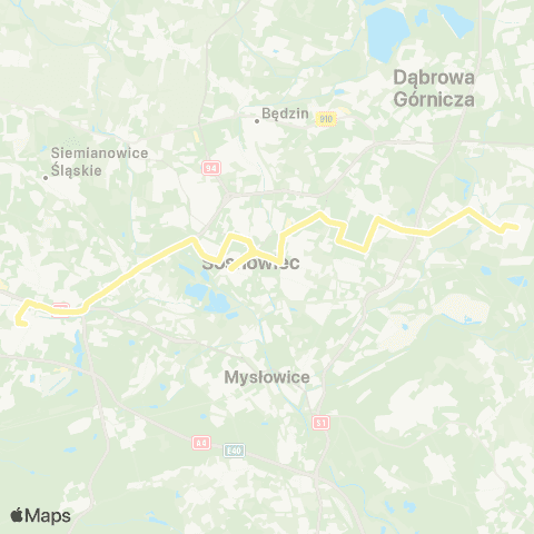 Zarząd Transportu Metropolitalnego GZM Ostrowy Górnicze Pomnik - Katowice Piotra Skargi map