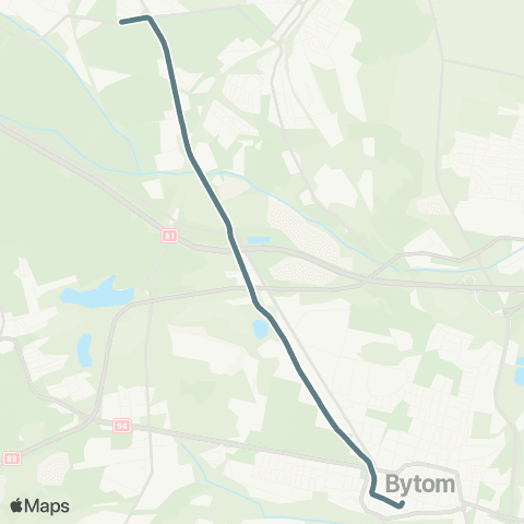 Zarząd Transportu Metropolitalnego GZM Bytom plac Sikorskiego - Biskupice pętla map
