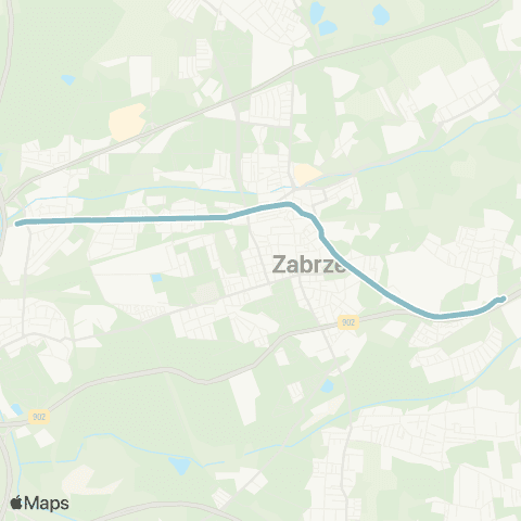 Zarząd Transportu Metropolitalnego GZM Gliwice zajezdnia - Zaborze pętla map