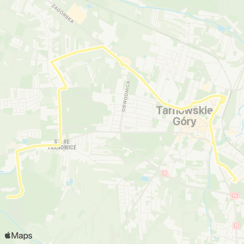 Zarząd Transportu Metropolitalnego GZM Osada Jana Pawilon - Stare Tarnowice GCR map