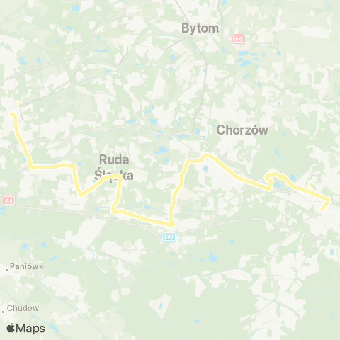 Zarząd Transportu Metropolitalnego GZM Katowice plac Wolności - Zabrze Goethego map