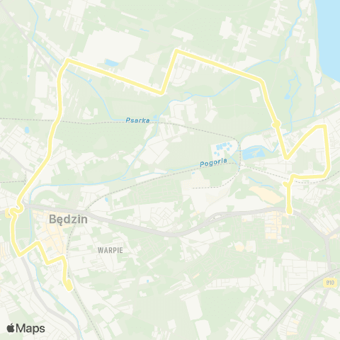 Zarząd Transportu Metropolitalnego GZM Będzin Kościuszki - Dąbrowa Górnicza dworzec PKP map