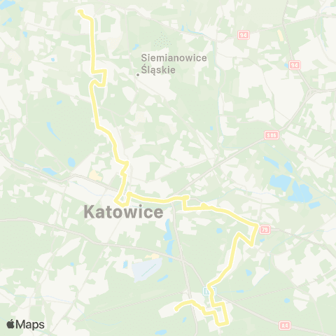 Zarząd Transportu Metropolitalnego GZM Michałkowice Bytomska - Giszowiec kopalnia Staszic map