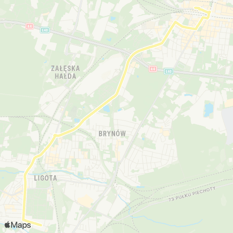 Zarząd Transportu Metropolitalnego GZM Ligota Zadole - Katowice dworzec map