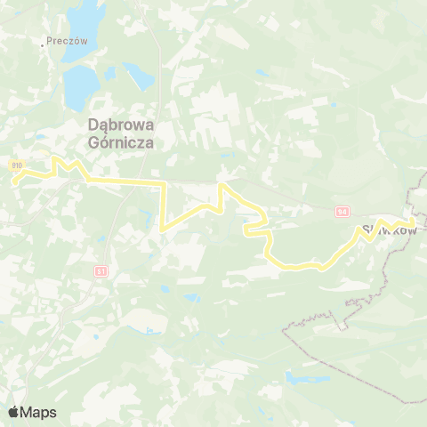 Zarząd Transportu Metropolitalnego GZM Mydlice pętla - Sławków ZWM map