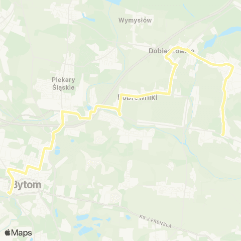 Zarząd Transportu Metropolitalnego GZM Bytom dworzec - Wojkowice park map