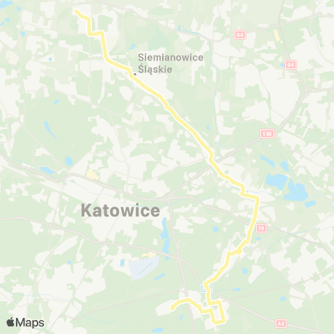Zarząd Transportu Metropolitalnego GZM Giszowiec kopalnia Staszic - Michałkowice Bytomska map