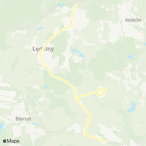 Zarząd Transportu Metropolitalnego GZM Goławiec szkoła - Bieruń Kwk Piast map