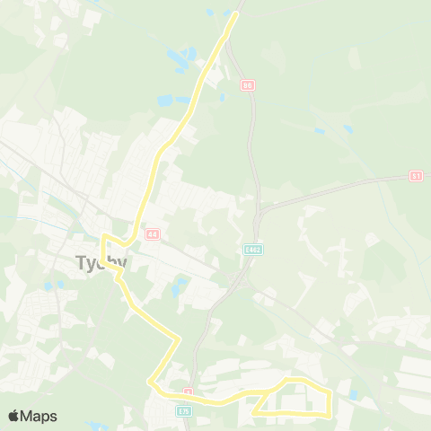 Zarząd Transportu Metropolitalnego GZM Czułów Droga Do Kostuchny - Tychy towarowa map