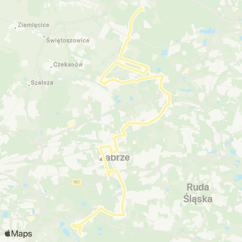 Zarząd Transportu Metropolitalnego GZM Helenka Elzab - Makoszowy Oświęcimska map