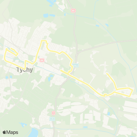 Zarząd Transportu Metropolitalnego GZM Tychy Marii Konopnickiej - Wygorzele sportowa map