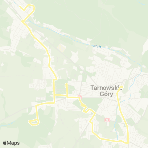 Zarząd Transportu Metropolitalnego GZM Tarnowskie Góry plac Zembali - Strzybnica Kościelna map