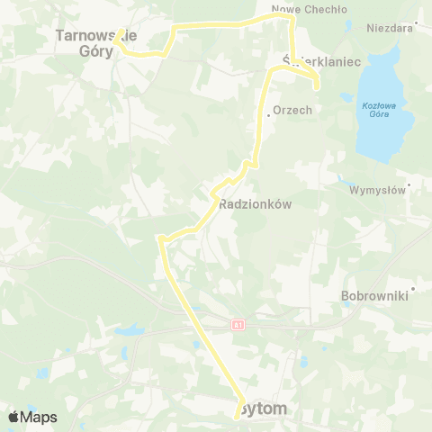 Zarząd Transportu Metropolitalnego GZM Tarnowskie Góry dworzec - Stroszek kopalnia map