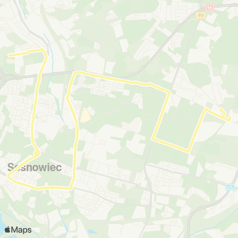 Zarząd Transportu Metropolitalnego GZM Zagórze zajezdnia - Sosnowiec szpital Wojewódzki map