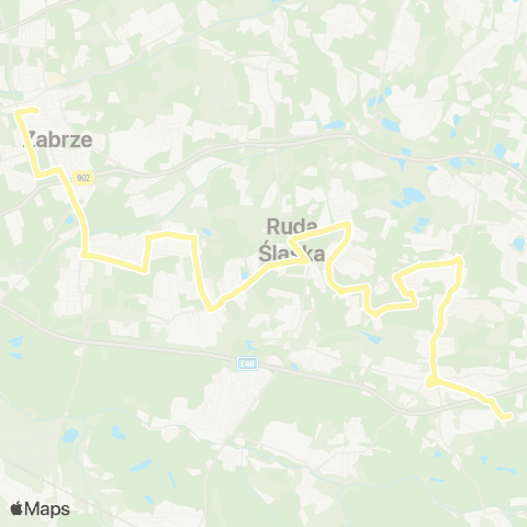 Zarząd Transportu Metropolitalnego GZM Zabrze Goethego - Kochłowice kopalnia Śląsk map