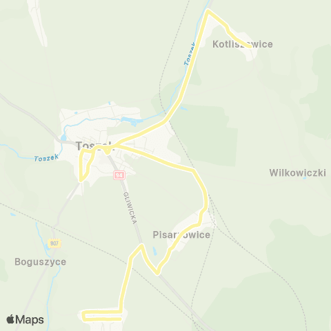 Zarząd Transportu Metropolitalnego GZM Ciochowice - Kotliszowice Wieś map