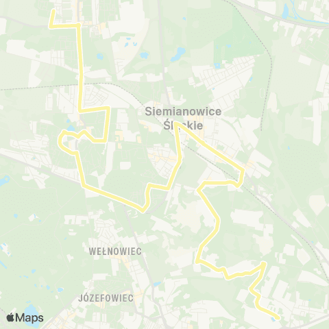 Zarząd Transportu Metropolitalnego GZM Michałkowice Budryka - Siemianowice Budowlana Końcowy map
