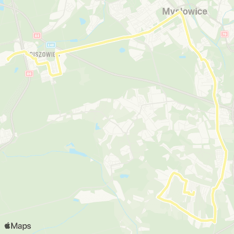 Zarząd Transportu Metropolitalnego GZM Giszowiec kopalnia Staszic - Krasowy Przedszkole map